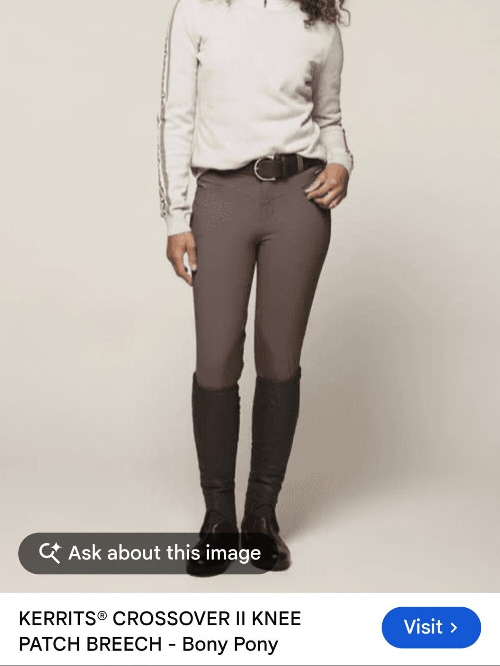 Kerrits Crossover II Knee Patch Breeches in Dark Grey